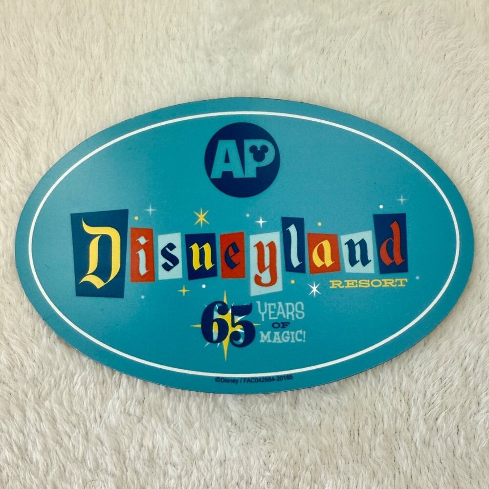 Disneyland Resort 65 Years of Magic 2020 AP Annual Passholder Magnet